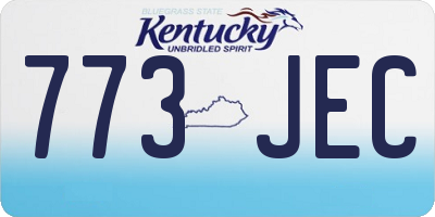 KY license plate 773JEC