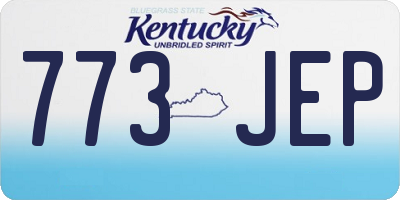 KY license plate 773JEP