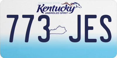 KY license plate 773JES