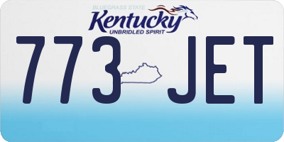 KY license plate 773JET