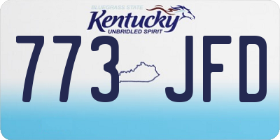 KY license plate 773JFD