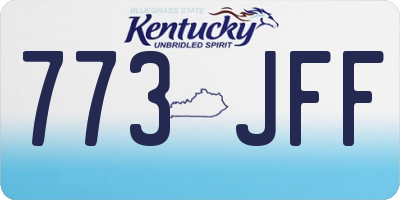 KY license plate 773JFF