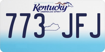 KY license plate 773JFJ