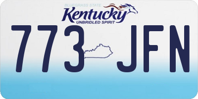 KY license plate 773JFN