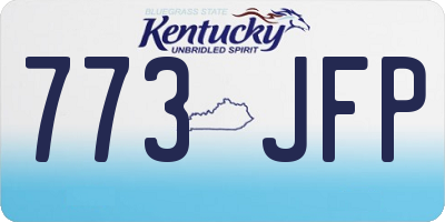 KY license plate 773JFP
