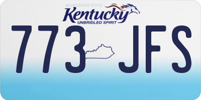 KY license plate 773JFS