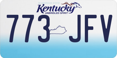 KY license plate 773JFV