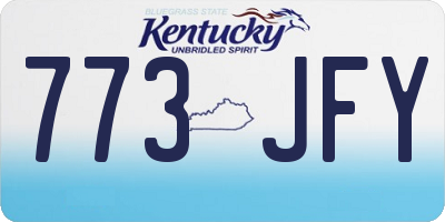 KY license plate 773JFY