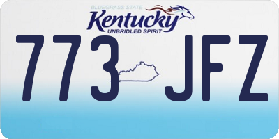 KY license plate 773JFZ