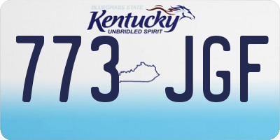 KY license plate 773JGF