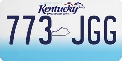 KY license plate 773JGG