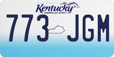 KY license plate 773JGM