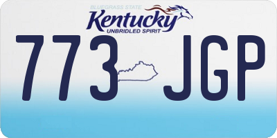 KY license plate 773JGP