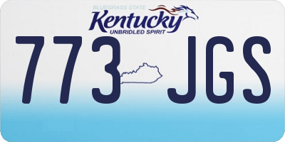 KY license plate 773JGS