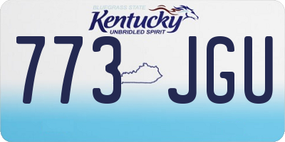 KY license plate 773JGU
