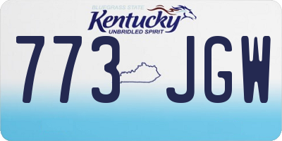 KY license plate 773JGW