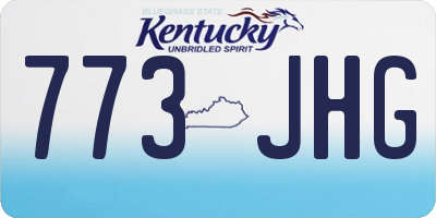 KY license plate 773JHG