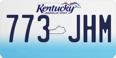 KY license plate 773JHM
