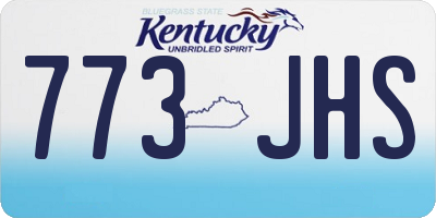 KY license plate 773JHS