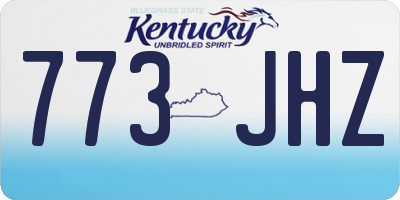 KY license plate 773JHZ