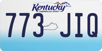 KY license plate 773JIQ