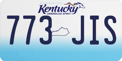 KY license plate 773JIS