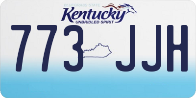 KY license plate 773JJH