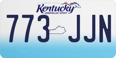 KY license plate 773JJN