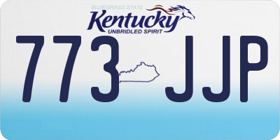 KY license plate 773JJP