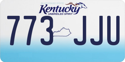 KY license plate 773JJU