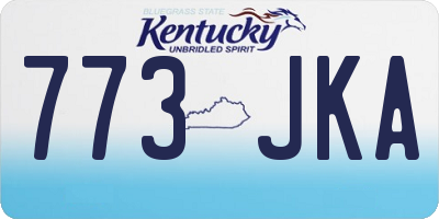 KY license plate 773JKA