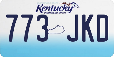 KY license plate 773JKD