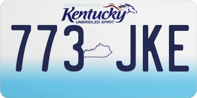 KY license plate 773JKE