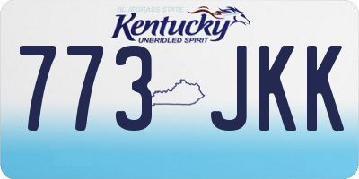 KY license plate 773JKK