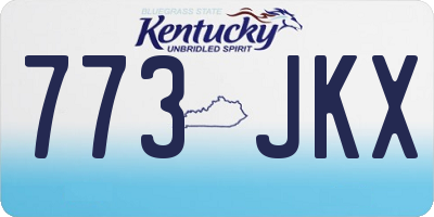 KY license plate 773JKX