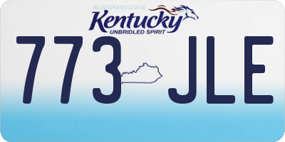 KY license plate 773JLE