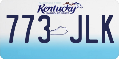 KY license plate 773JLK