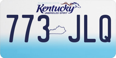 KY license plate 773JLQ