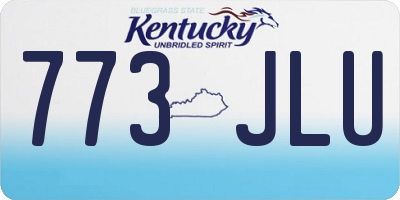 KY license plate 773JLU