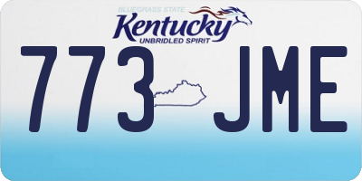 KY license plate 773JME