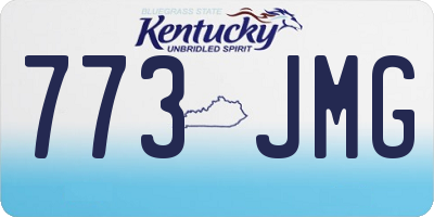 KY license plate 773JMG