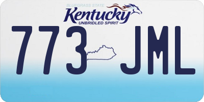 KY license plate 773JML