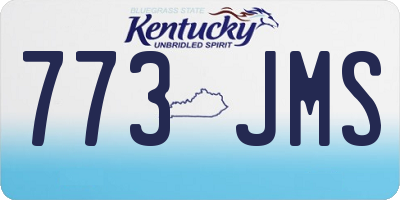 KY license plate 773JMS