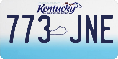 KY license plate 773JNE