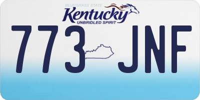 KY license plate 773JNF