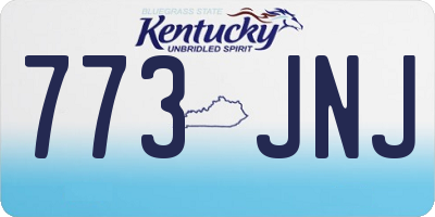 KY license plate 773JNJ