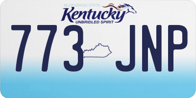 KY license plate 773JNP