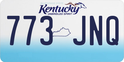 KY license plate 773JNQ