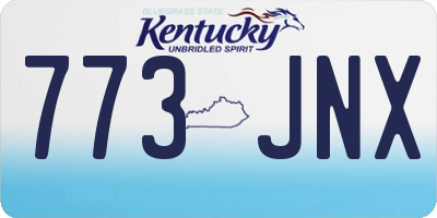 KY license plate 773JNX