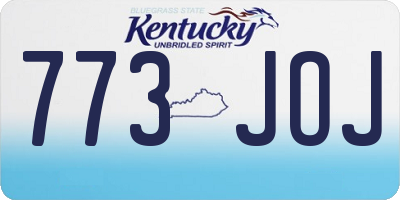 KY license plate 773JOJ